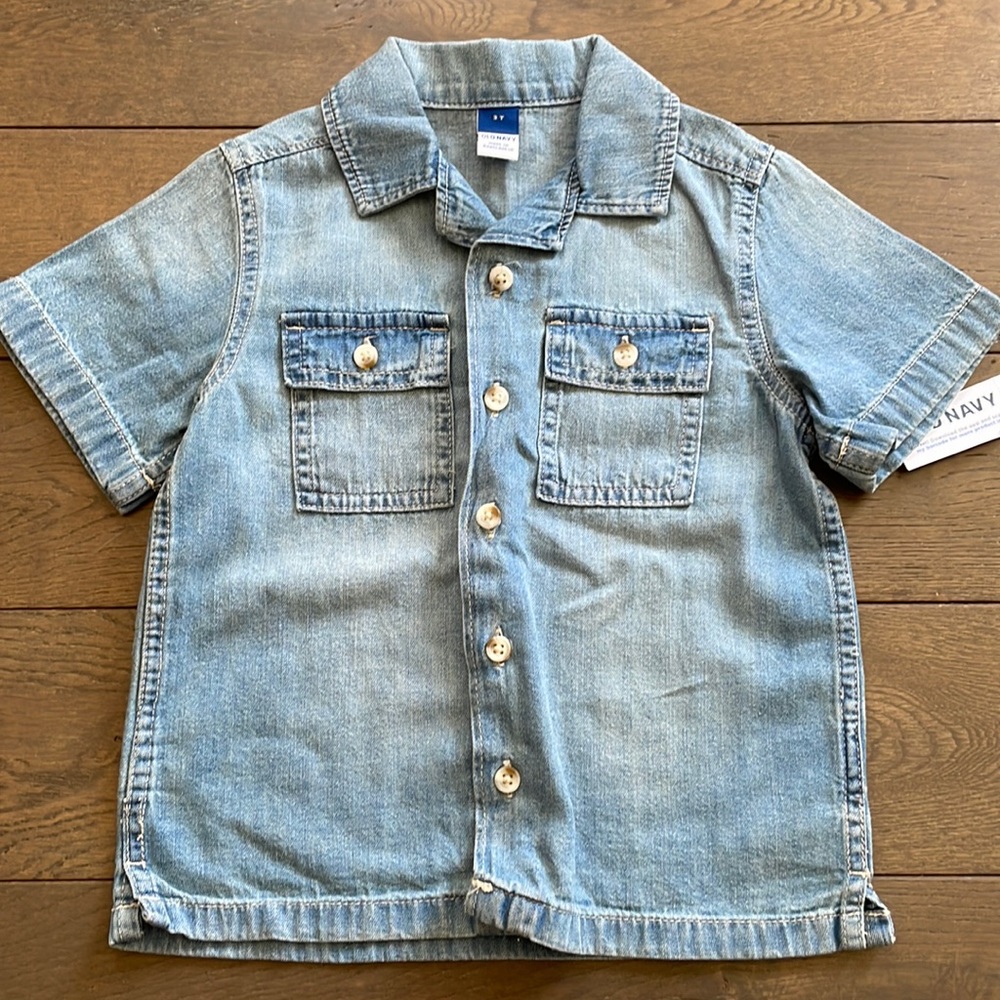 [Old Navy] Toddler Boy Denim Button Down